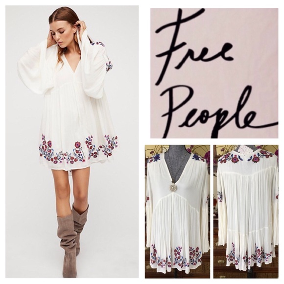 Free People Dresses & Skirts - Free People Te Amo Embroidered Mini Dress.  NWT.